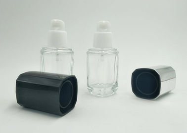 transparente luftlose GlasPumpflaschen 30ml mit dem Kappen-kosmetischen Verpacken