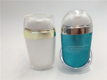 Freundliche Plastikdoppelkammer-Flasche Eco, kosmetische Pumpflasche-rundes geformtes